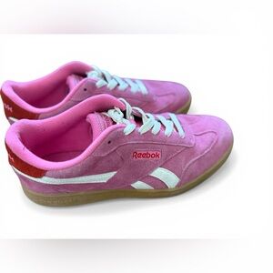 Reebok Pink and White Low-Top Sneaker